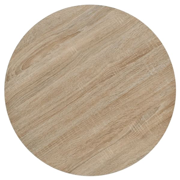 vidaXL MDF bistrobord med stålfod 60x75 cm egetræsfinish