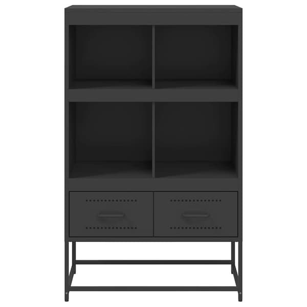 vidaXL skab, sort, 68x39x111,5 cm, stål