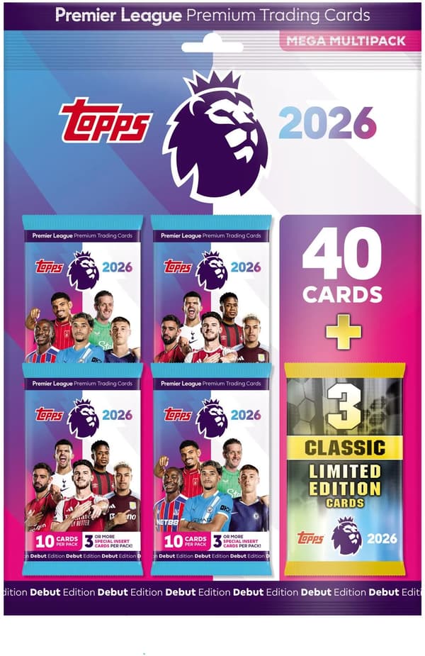 TOPPS Fotbollskort: Premier League 2026 - Mega Multipack