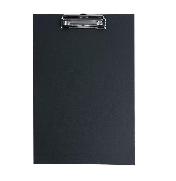 A4 PVC-tavle med klips, sort D.RECT