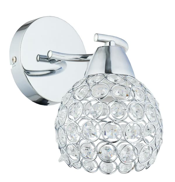 Sølv krystal væglampe Crystal I