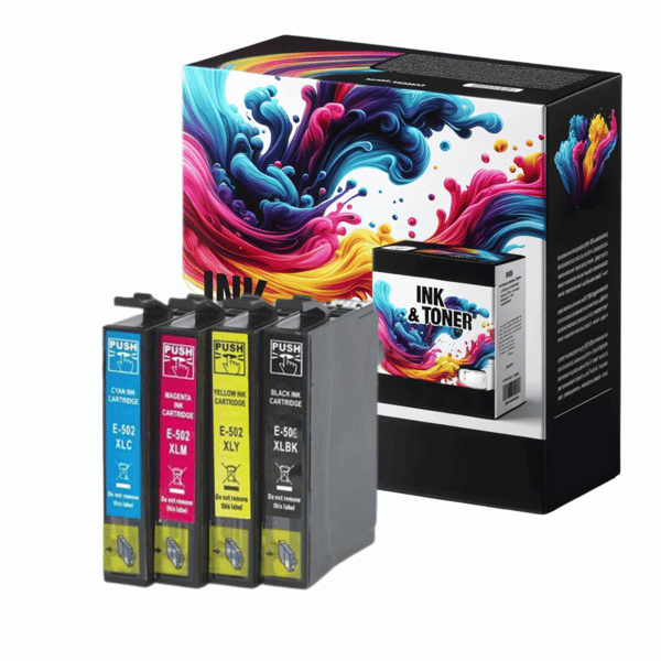 4x blækpatroner til Epson GP-E502XL CMYK GP