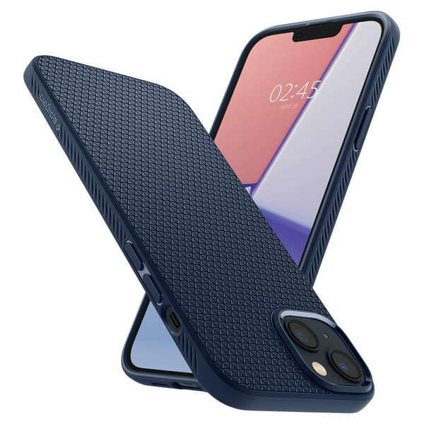 Spigen Liquid Air-etui til iPhone 14 Plus, marineblå