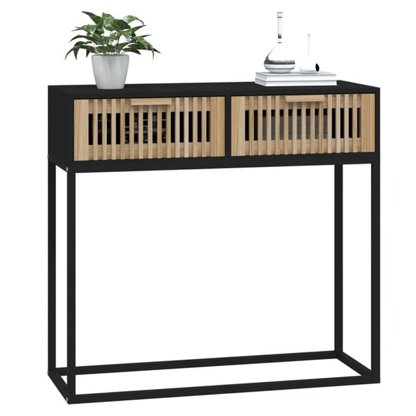 vidaXL konsolbord, sort, 80x30x75 cm