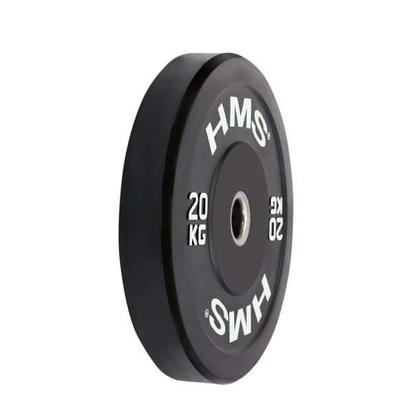Olympisk støddæmperplade 20 kg sort BBR20 HMS