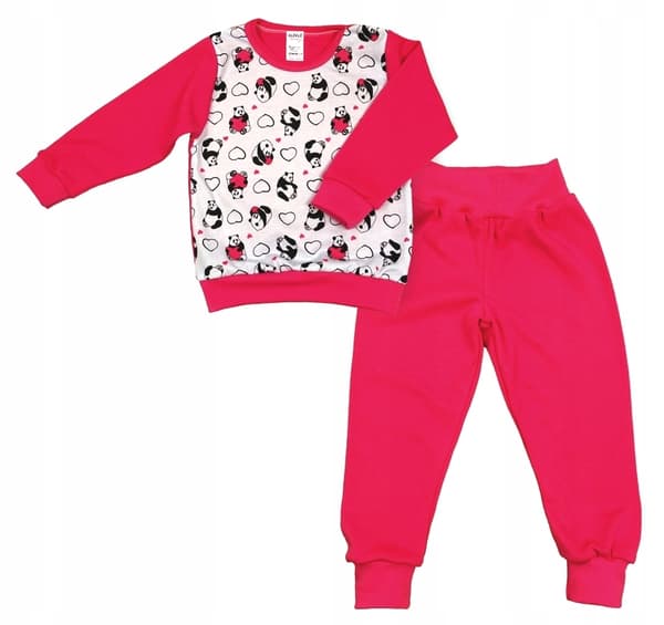Børnepyjamas Panda PINK størrelse 80 klekle