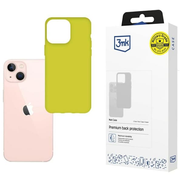 3MK Matt cover til iPhone 14, limegrøn