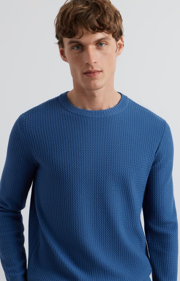 Mikromønstret sweater M