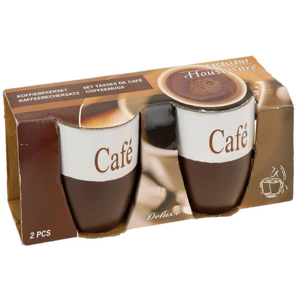Mustavalkoisten kahvimukien setti 2 x 150 ml