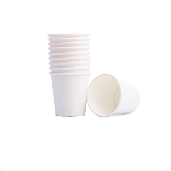 Vit pappersmugg 250ml 50 st plastfri SUP