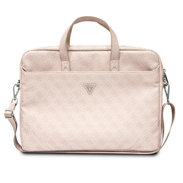 Guess Saffiano Triangle Logo Laptoptaske op til 16", Pink