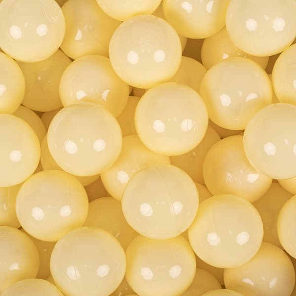KiddyMoon plastikbolde 7 cm pastelgul 700 legetøjsbolde sæt