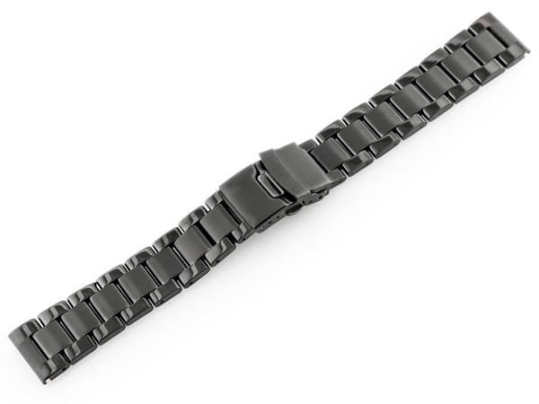 Armband Pacific Modell 3 solid - svart 18mm