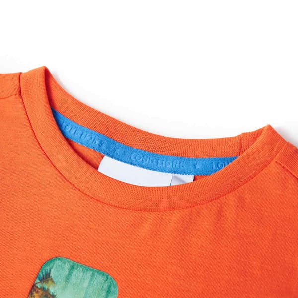 Barn-T-shirt, mörkorange, 128