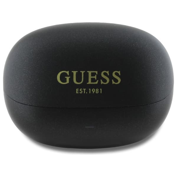 Guess Bluetooth-hovedtelefoner GUTWST88MCTGK TWS + dockingstation sort/sort kapseltrykt logo