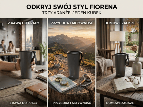 FIORE TERMOSMUKI 450ML TUMMANHARMAA
