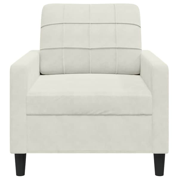 vidaXL Fåtölj, Creme, 60 cm, Klädd i sammet