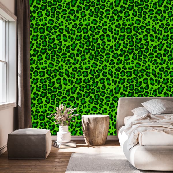Pullonvihreä ja limenvihreä nahkatapetti 50x1000 cm