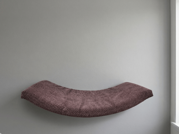 Arc metall katthylla 75cm mörk choklad
