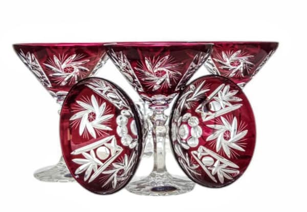 Ruby Crystal Martini-glas 110 ml olivenkværn