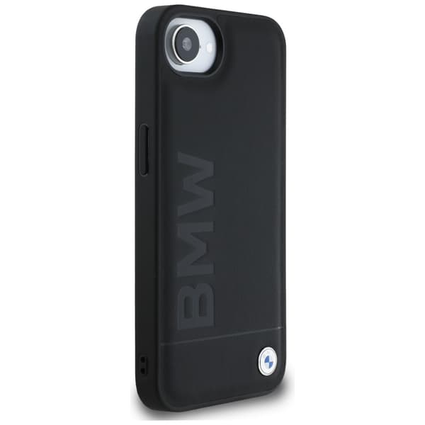 BMW Læderetui med Hot Stamp til iPhone 16e, Sort