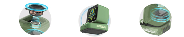 DIVOOM DITOO MIC kaiutin pixel art mikrofonilla vihreä
