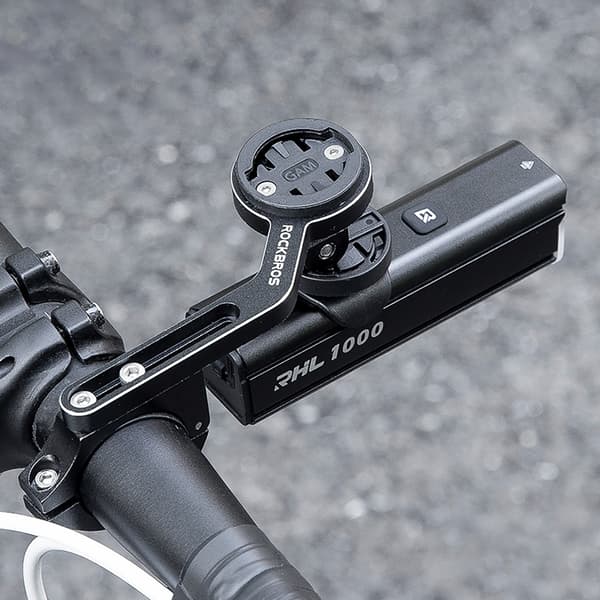 1000 lm cykelforlygte med USB-C - USB-A kabel - sort
