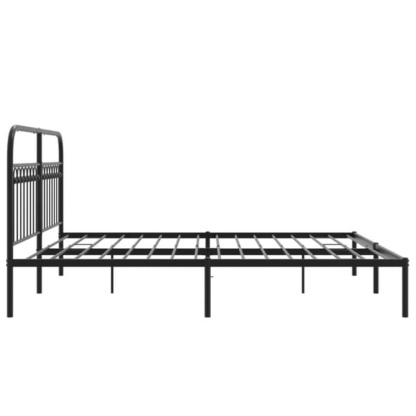 vidaXL metalsengestel med hovedgærde sort 183x203 cm