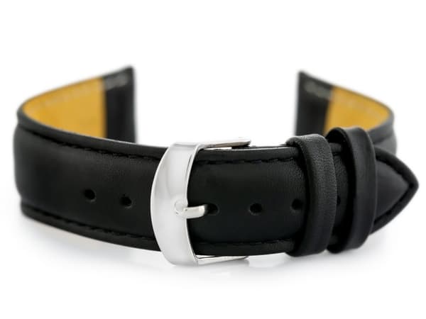 Læderrem til ur W83L - sort - 24mm
