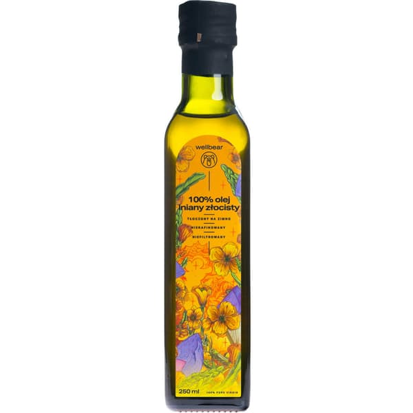 Wellbear - Kallpressad gyllene linolja - 250 ml