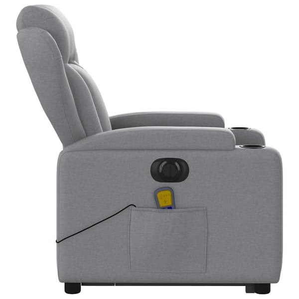 vidaXL Elektrisk lyftande massagefåtölj ljusgrå