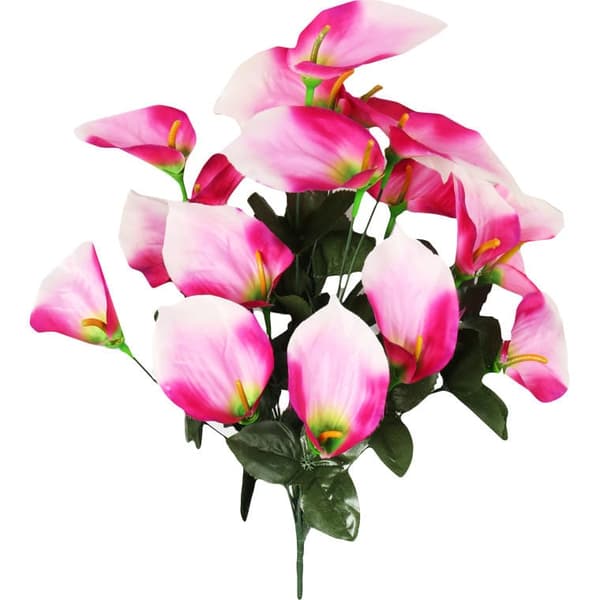 Bukett med 12 rosa anthurium