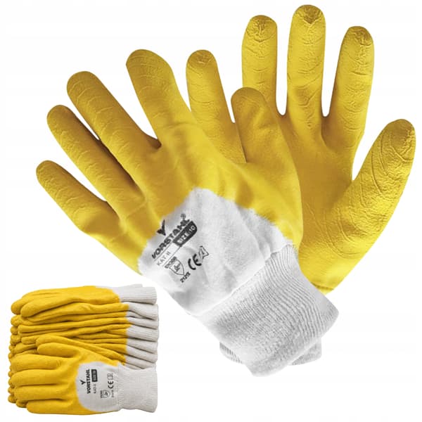 Skyddshandskar av bomull och polyester, 12-pack, storlek 10, Vorstahl-kvalitet