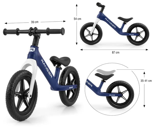 MILLY MALLY 5709 Balancecykel RANGER Flash Navy