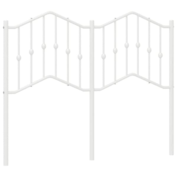 vidaXL metalsengegavl hvid 120 cm