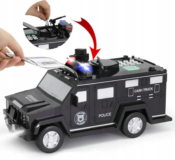 [paczb][5] spargris FÖR barn bil polis säker spargris U302