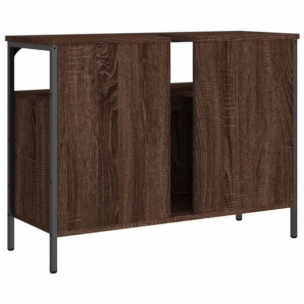 vidaXL håndvaskskab brun eg 80x30x60 cm