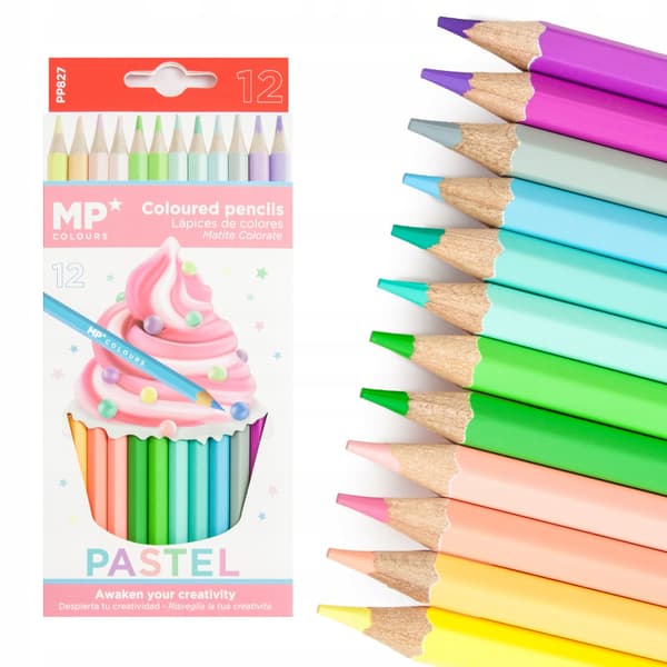 Pastellikynät MP 12 väriä PP827