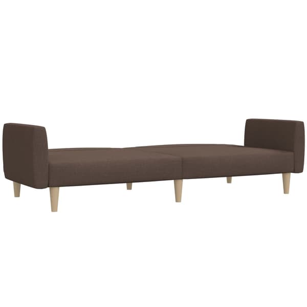 vidaXL 2-sits bäddsoffa, taupe, klädd i tyg