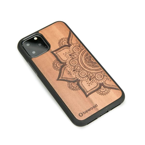 Træetui til iPhone 11 PRO MANDALA ÆBLETRÆ