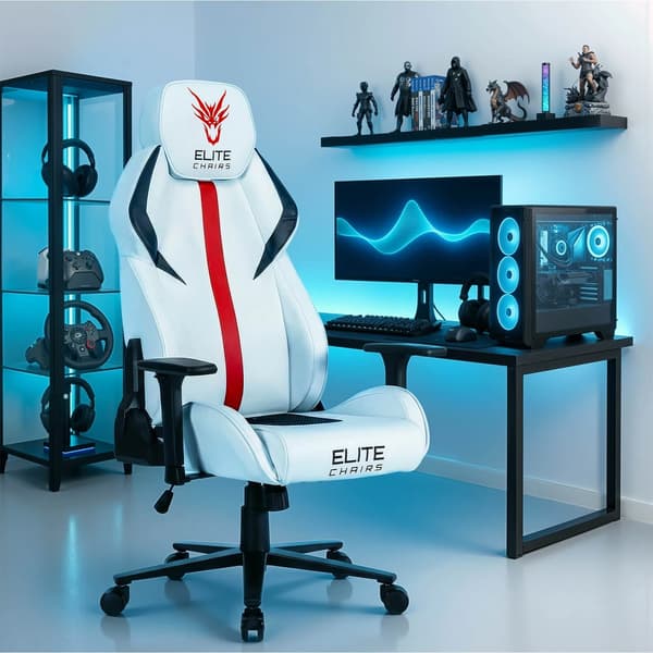 NEXON Drejelig Gamingstol Hvid Moderne