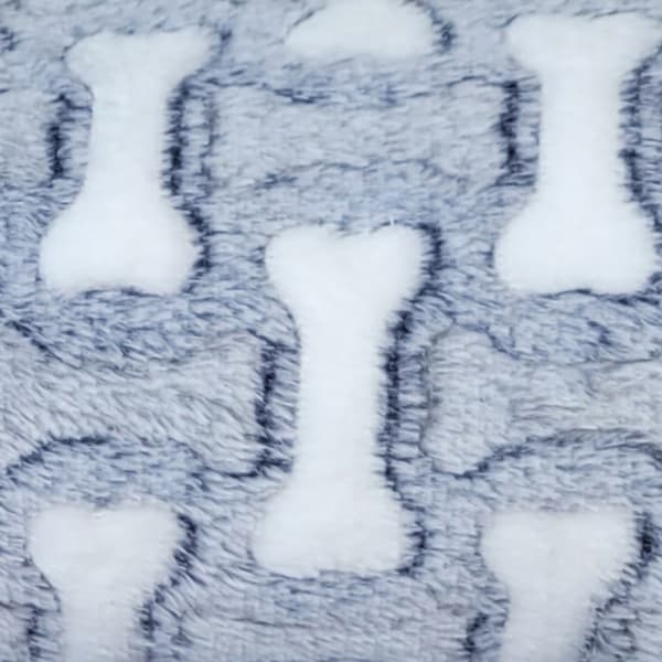 Blødt tæppe til hunde-katteseng DOTTY fleece minky grå terninger 80x55