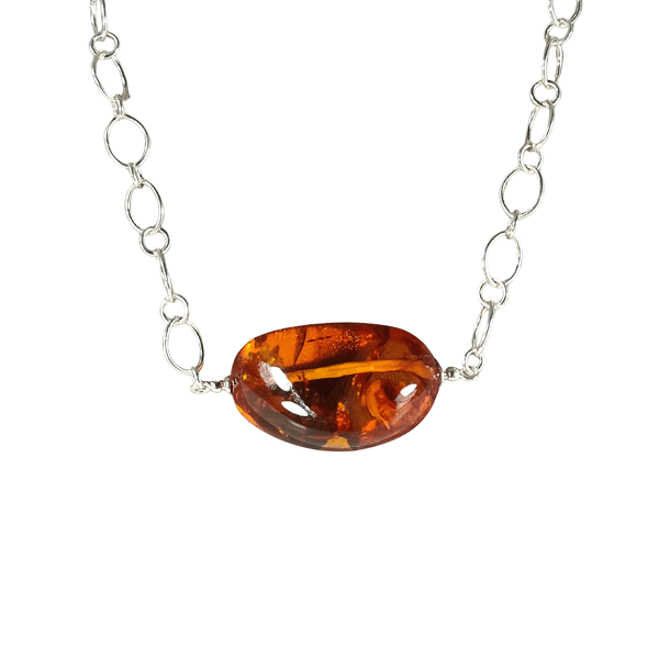 Cognac rav halskæde - Baltisk rav Collier