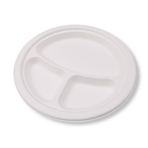 Tredelt rørsukkertallerken 26 cm 125 stk.