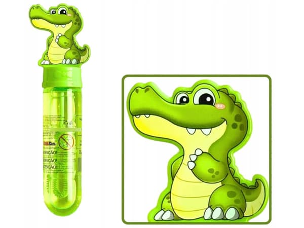 Krokodil såpbubblor flytande FÖR att blåsa bubblor 14cm klassisk