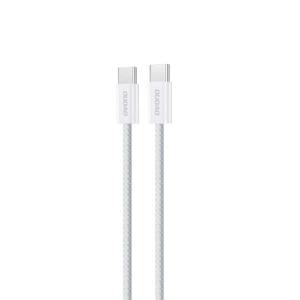 Slitstark UCB-C PD 60W flätad kolfiberkabel 1m ljusblå