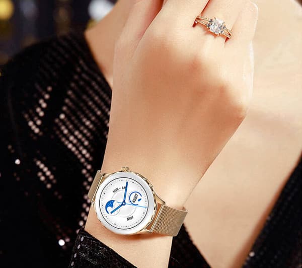 Damsk smartwatch Rubicon RNCF02 - Samtal, Extra rem (sr048b)