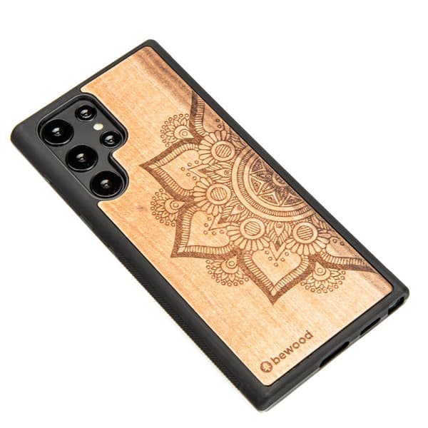 Træcover til Samsung Galaxy S22 Ultra MANDALA ÆBLETRÆ