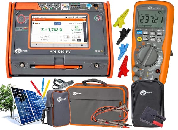 Fotovoltaisk elektrisk parametermåler + industrielt multimeter
