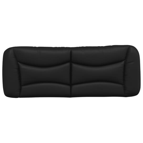 vidaXL hovedgærdehynde, sort, 120 cm, kunstlæder